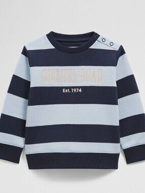 NWT Country Road Heritage Stripe Sweatshirt Baby 3–6M Blue
